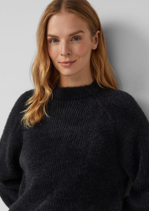 Produktbild s.Oliver Strickpullover Pullover mit Effektgarn in Flor-Optik (48)