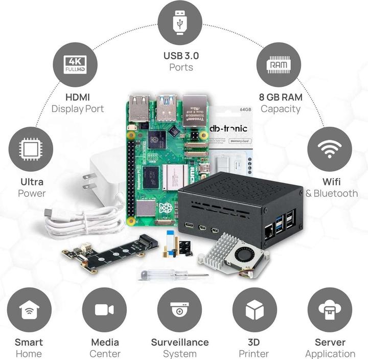 Produktbild Db-tronic Raspberry Pi 5 PCIe M.2 NVMe