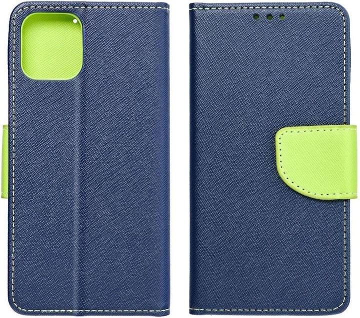 Produktbild Partner Telecom Book case OEM FANCY Book case for XIAOMI Redmi 9A navy/lime (Xiaomi Redmi 9A)