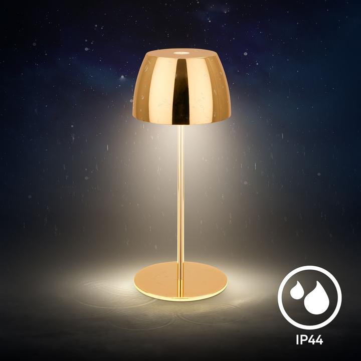 Image du produit Briloner Lampe de table LED rechargeable - Mini, Touch, Gold (150 lm)