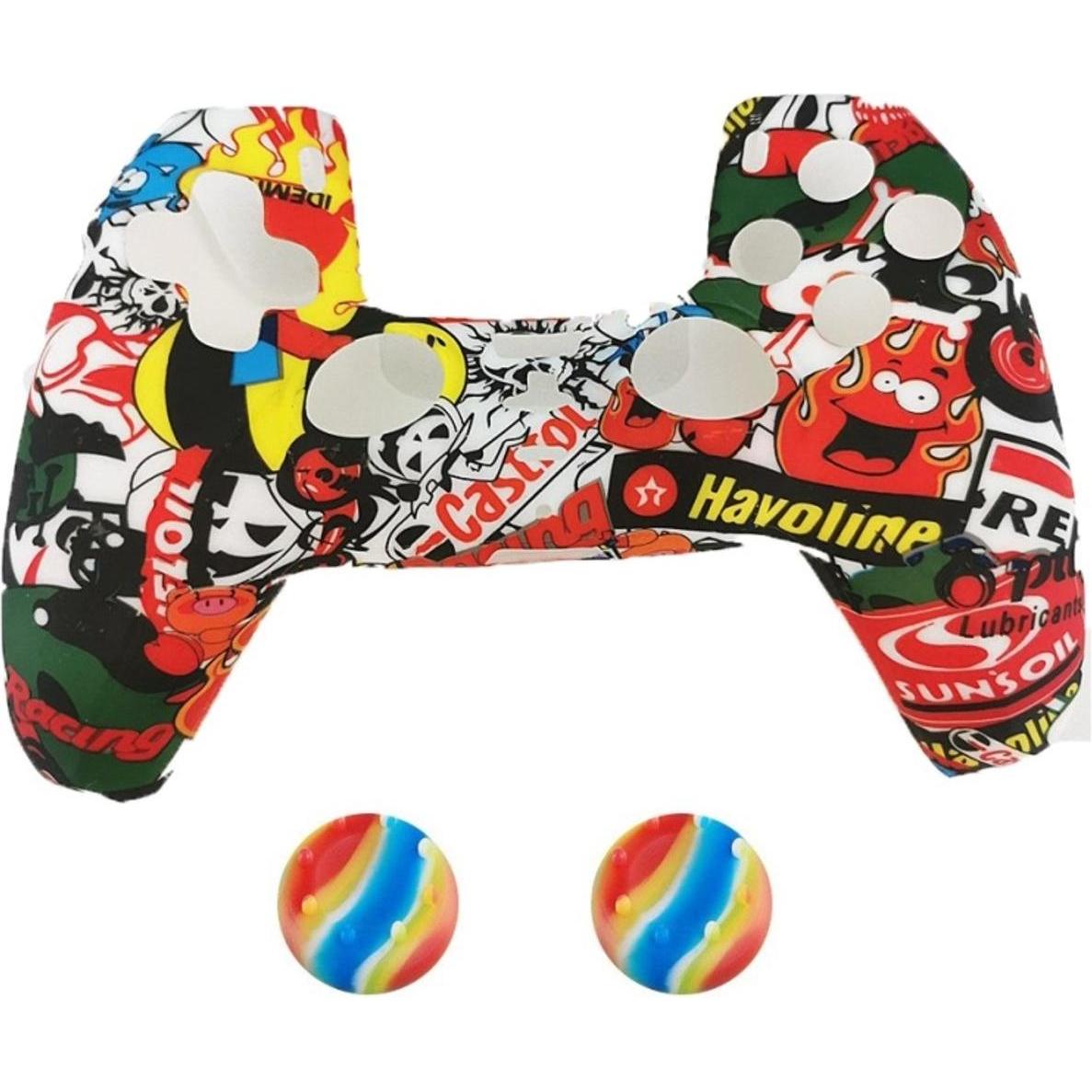 Thumbnail - König Design 2 x Schutzhülle für Playstation 5 DualSense Controller Skin Silikon Schutz Motiv (Playstation Classic), Gam...