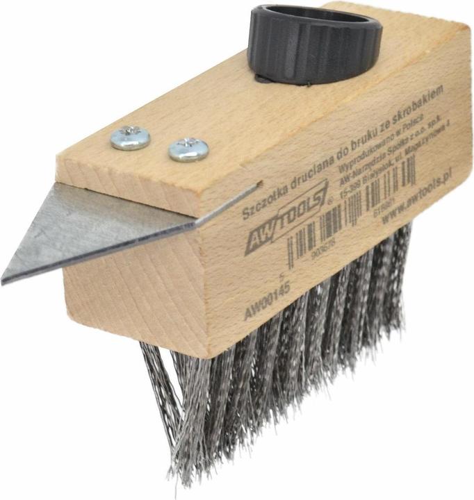 Actual product image Awtools Wire brush for cobblestones with a scraper n/o
