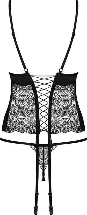 Produktbild Obsessive Sharlotte corset & thong black L/XL (L)