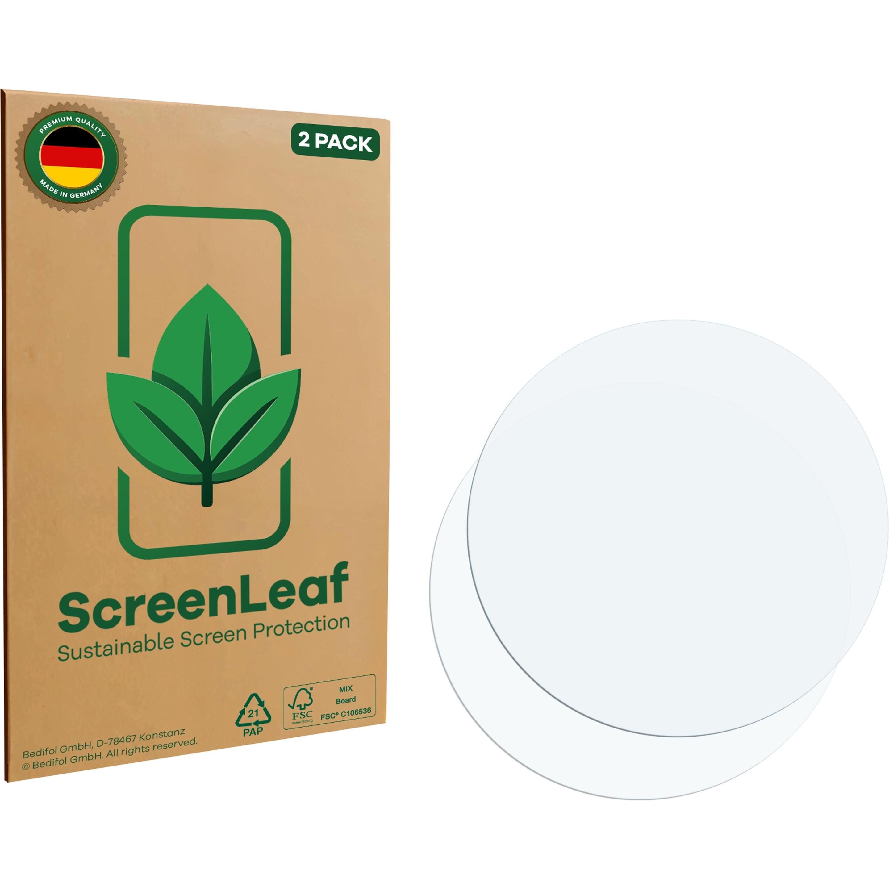 ScreenLeaf Schutzfolie nachhaltiger Displayschutz Display Schutz Folie Klar Transparent, Smartwatch Schutzfolie, Transpa...