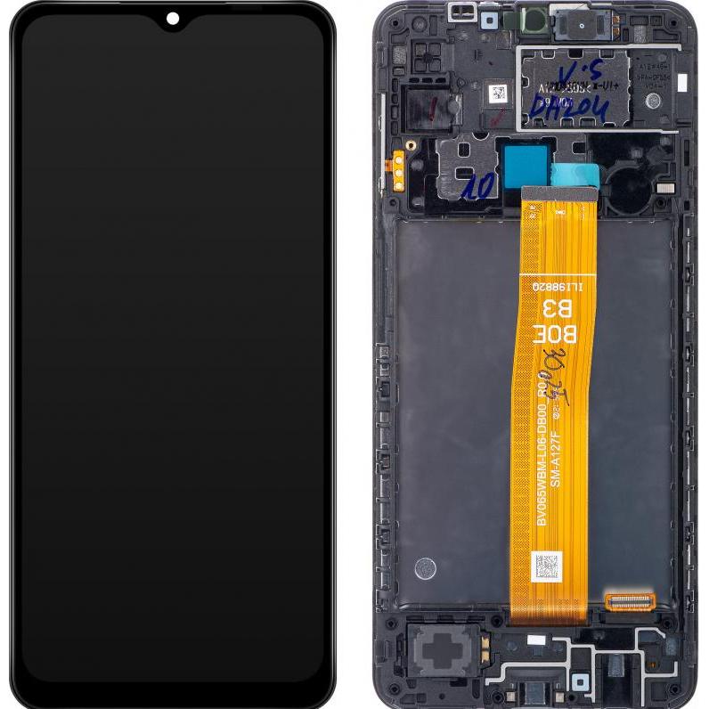 Samsung Display Unit für Galaxy A12 Nacho A127, Schwarz (Écran), Pièces de rechange pour appareils mobiles