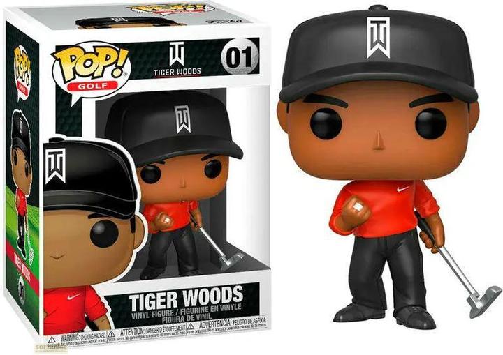 Actual product image Funko POP! - Golf: Tiger Woods (Red Shirt)