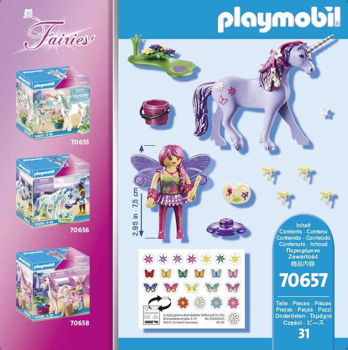 Actual product image Playmobil Unicorn with Decorating Fairy (70657)