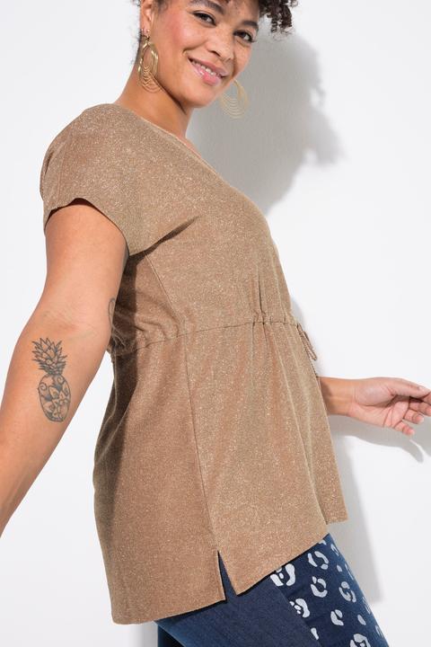 Produktbild Miamoda T-Shirt, A-Linie, glitzernder Jersey, Taillen-Tunnelzug (52)