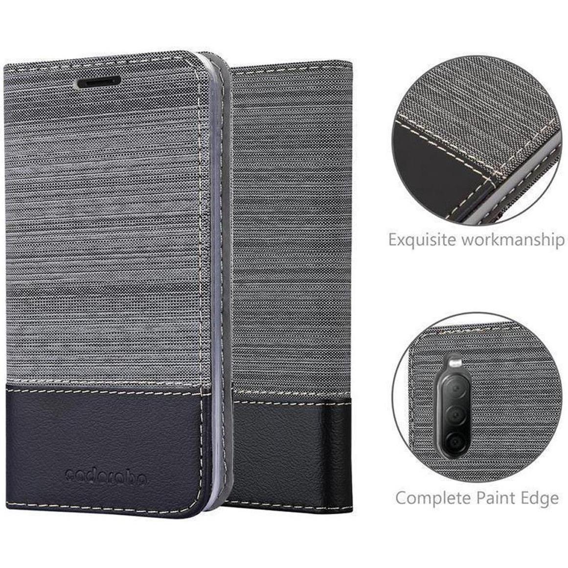 Thumbnail - Cadorabo Book Jeans Optik Cover (Sony Xperia 10 II), Smartphone Hülle, Grau