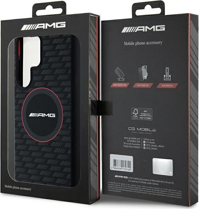Produktbild Mercedes AMG AMHML23SMRK S928 czarny/black hardcase Silicone Carbon Pattern MagSafe (Samsung Galaxy S24 Ultra)