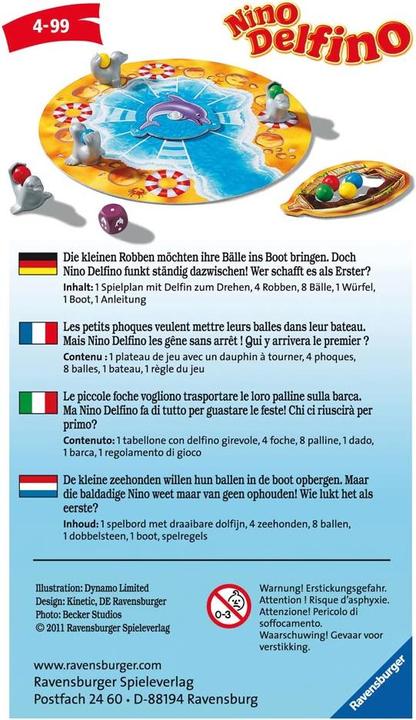 Actual product image Ravensburger Nino Delfino (German, French, Italian)