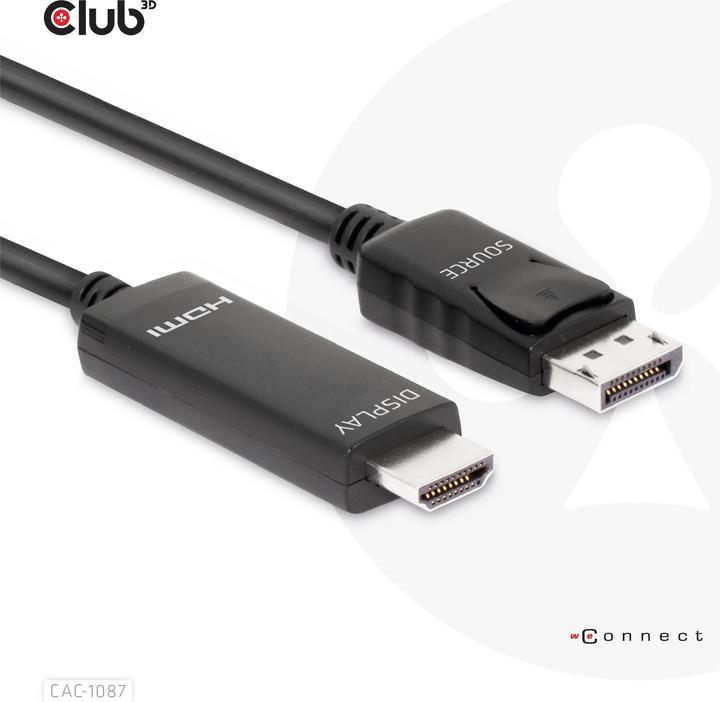 Actual product image Club 3D HDMI (Typ A) — DisplayPort (3 m, DisplayPort, 2.1)