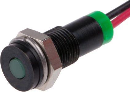 Produktbild RS PRO LED 6mm Chromblende 2Vdc Grün +Kabel