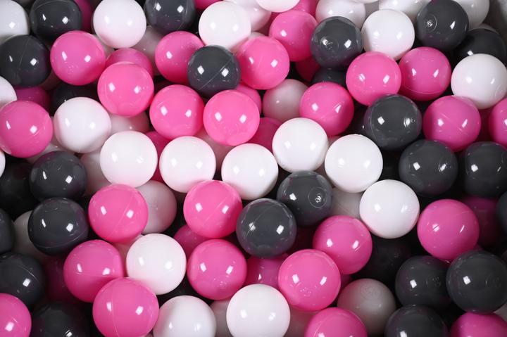 Image du produit Knorrtoys Bällebad soft - "Grey white clouds" - 300 balls creme/grey/rose (ca. 6cm Durchmesser)