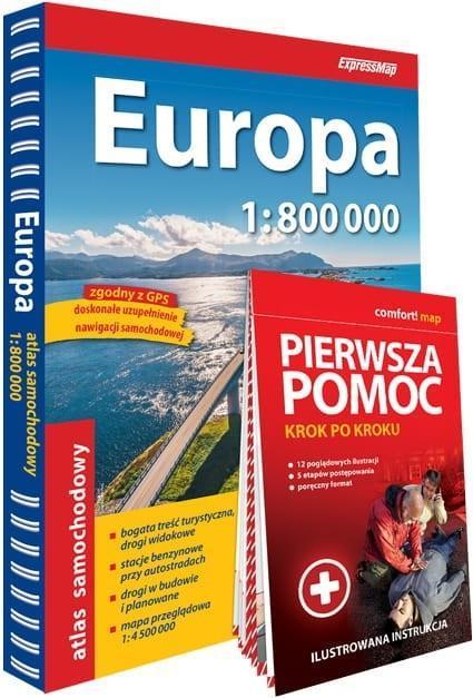 Image du produit No Name Europe atlas samochodowy 1:800 000+pierwsza pomoc