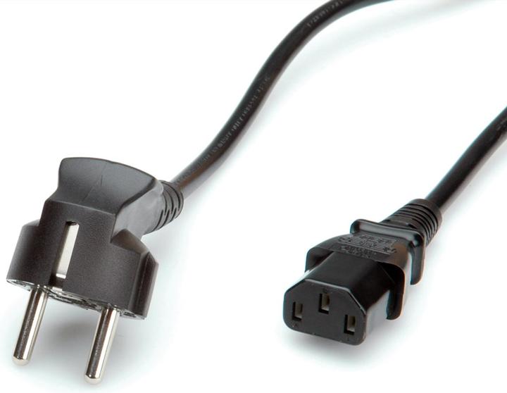 Produktbild Roline Netzkabel CEE7/7 gewinkelt+ IEC-C13gerade 3x1.5mm2 3m (3 m)
