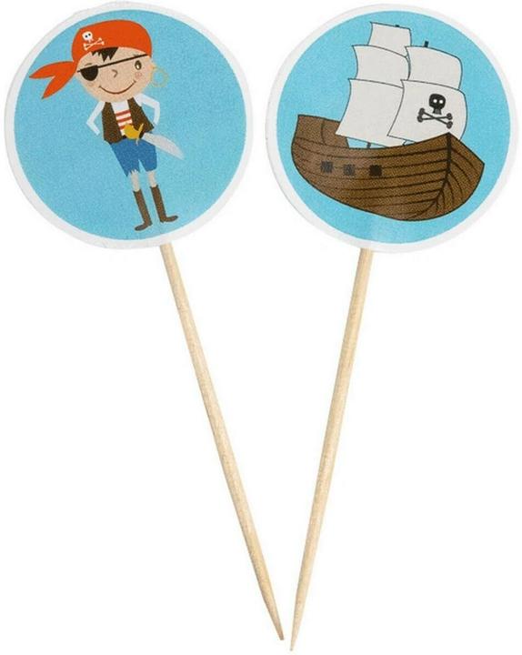 Produktbild Demmler Deko Picker Pirat 12 Stück, Mehrfarbig, Material: Papier