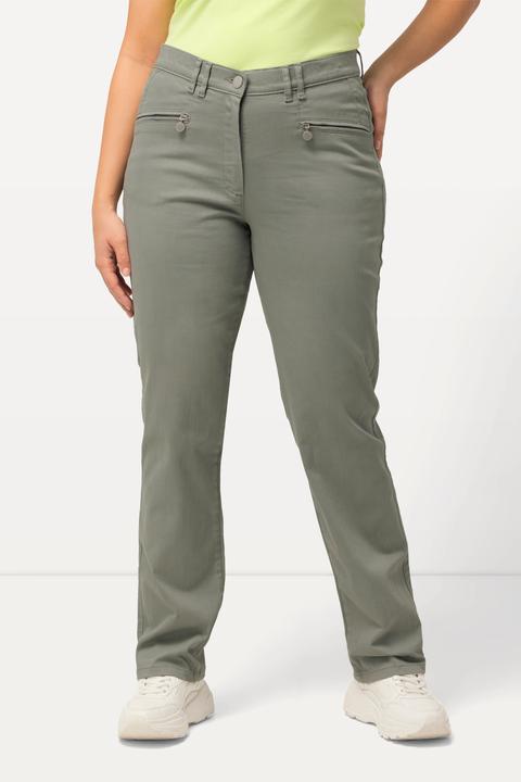 Produktbild Ulla Popken Stretchhose Mony, leicht konisches Bein, Zipptaschen (42)