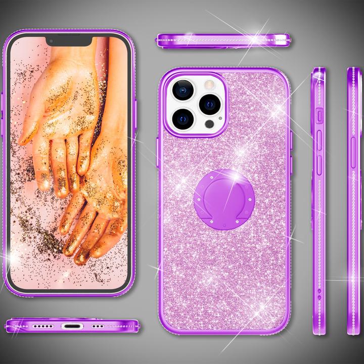 Actual product image Nalia Ring glitter silicone sleeve (Apple iPhone 13 Pro)