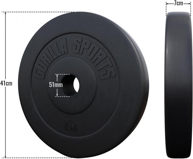 Actual product image Gorilla Sports Weight plate Olympia 50/51mm (1 x 15 kg)