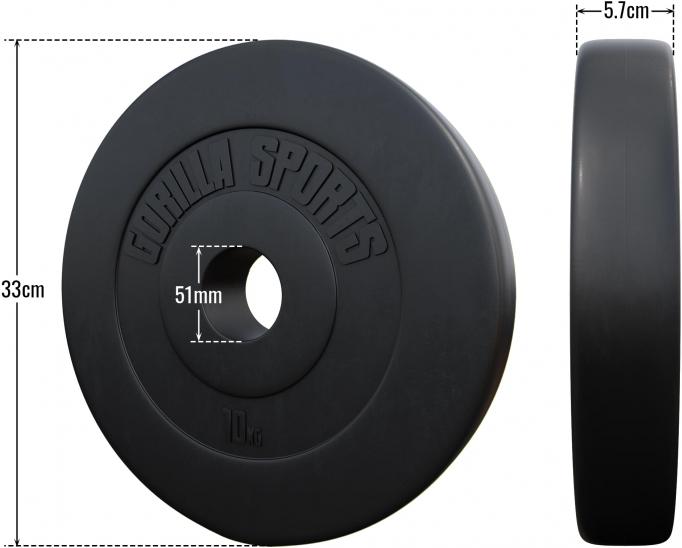 Actual product image Gorilla Sports Weight plate Olympia (1 x 10 kg)