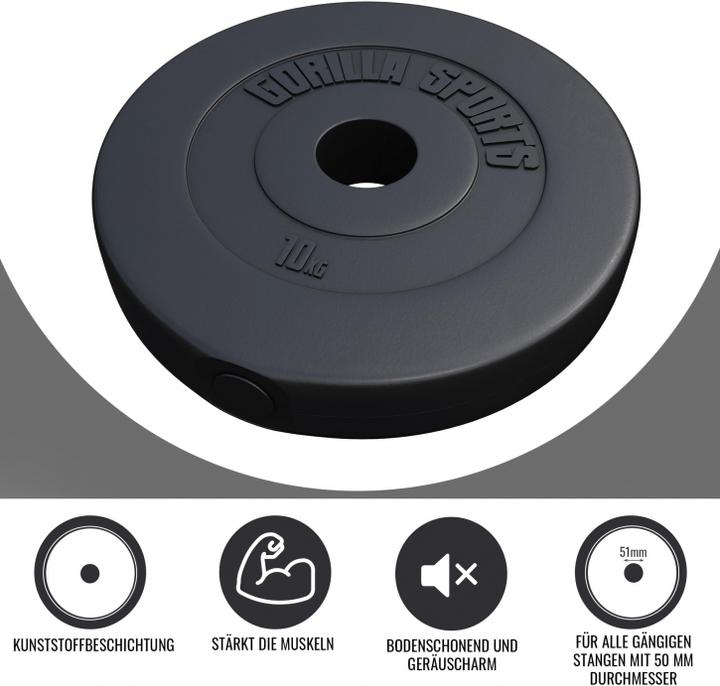 Produktbild Gorilla Sports Hantelscheibenset (2 x 5 kg, 2 x 10 kg)