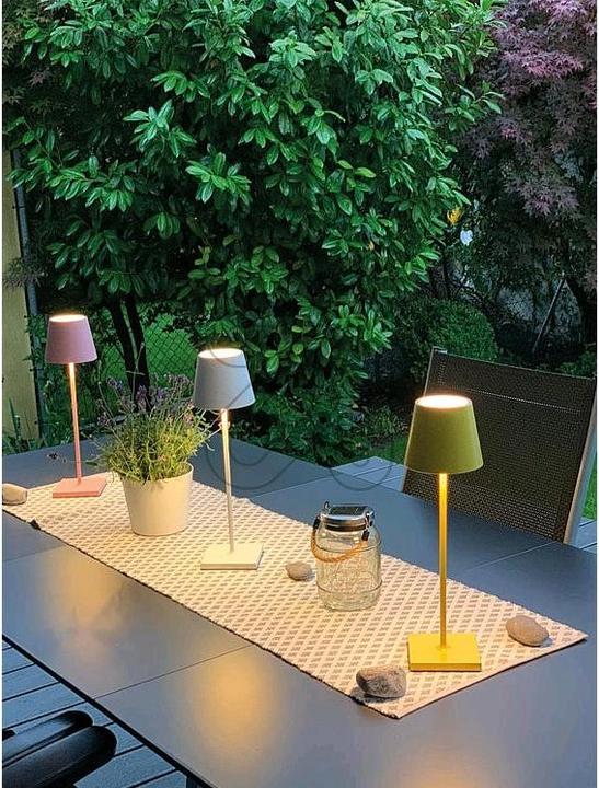 Actual product image Sigor Rechargeable table lamp Nuindie USB-C 38cm sun yellow round 2,2W FlexMood 2200K/2700K IP54 Ra85 (197 lm)