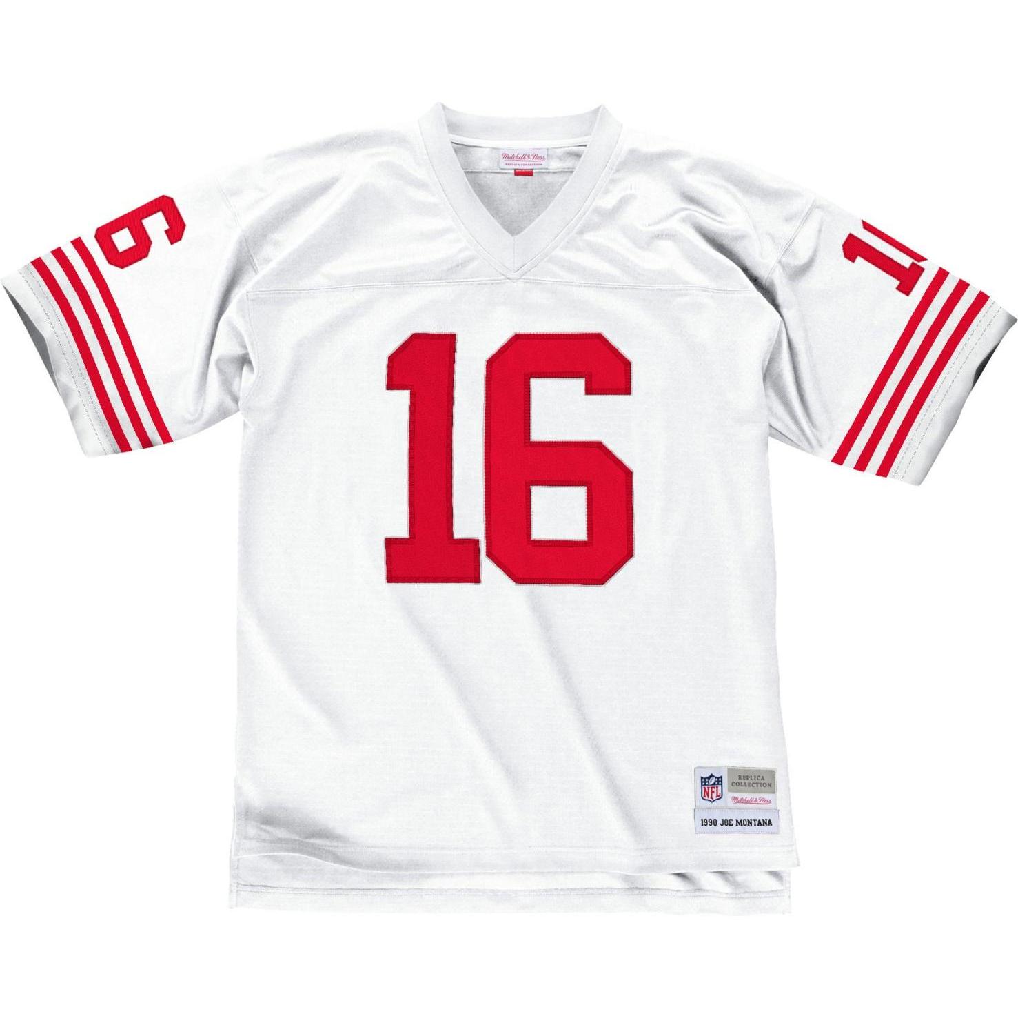 Mitchell & Ness, Herren, Sportshirt, NFL Legacy Jersey San Francisco 49Ers 1990 Joe Montana (XXL), Weiss, XXL
