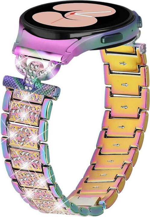 Produktbild Cover-Discount Edelstahl Armband mit Strass 20mm Regenbogen (20 mm, Edelstahl)