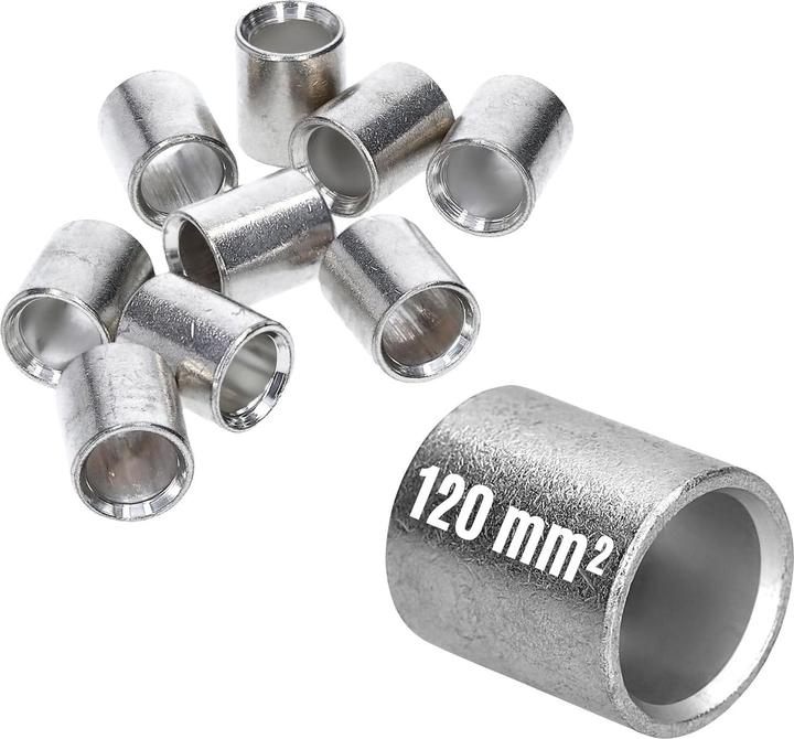 Immagine prodotto Kalitec 10 pezzi Connettore parallelo L24-P 120mm² I Connettore non isolato I Connettore a crimpare nudo I