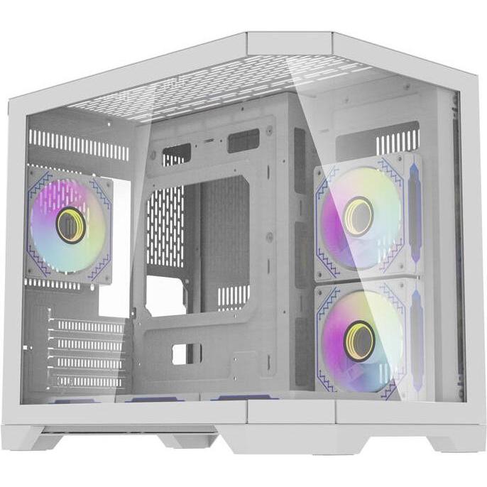 Darkflash Tech FT418 (ITX, mATX), PC Gehäuse, Weiss