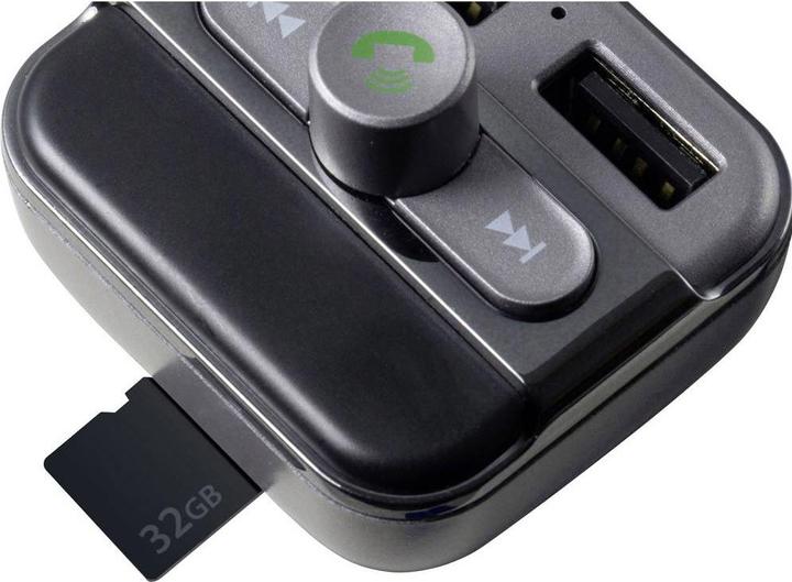 Actual product image Technaxx FMT900BT Transmitter,silver,USB FM, BT handsfree, MicroSD