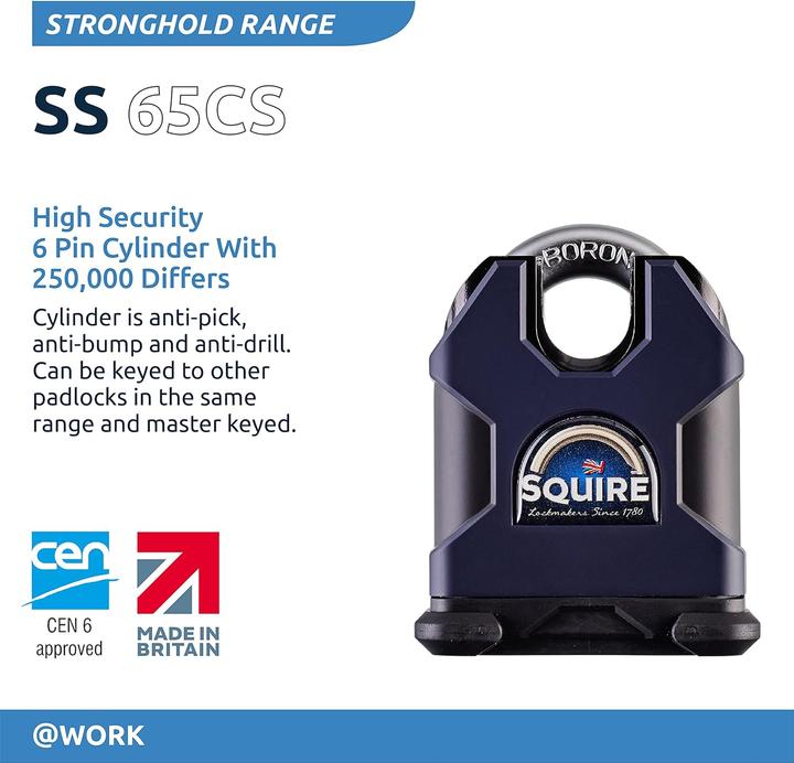 Actual product image Squire Hochsicheres Vorhängeschloss SS65CS