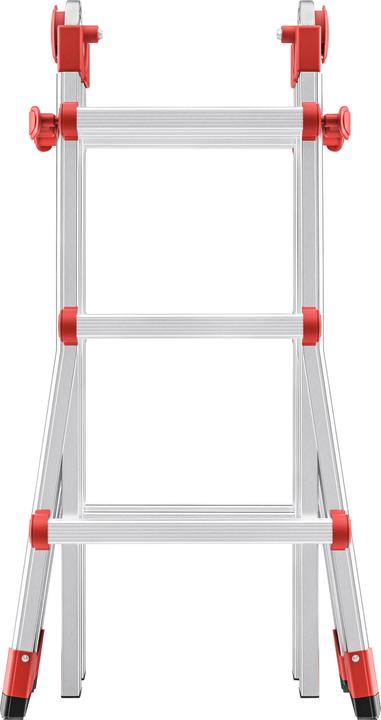 Actual product image Hailo M80, aluminium multifunctional ladder, 4x3 rungs (Multi-purpose ladder, 88 cm)