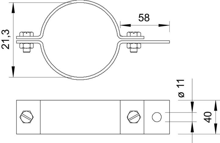 Actual product image OBO Bettermann OBO 303 DIN-1/2 pipe clamp 1/2