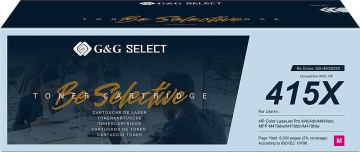 Produktbild G&G Toner ersetzt HP 415X Kompatibel Magenta W2033X GS-HW2033X(415X) (M)