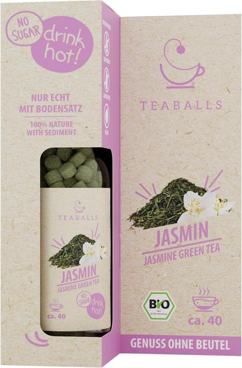 Teaballs Thé vert jasmin bio trouble naturel 30-75 tasses (70 g)