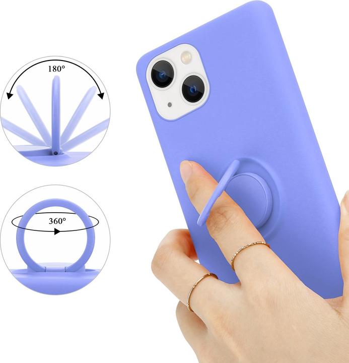 Image du produit Cadorabo Housse pour Apple iPhone 14 en TPU Liquid Ring Silicone Case Style (Apple iPhone 14)