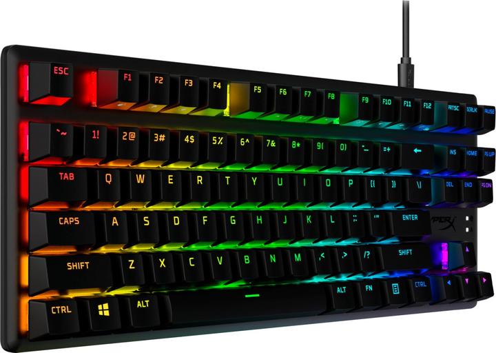 Actual product image HP HyperX Alloy Origins Core PBT HX Red - Mechanical Gaming Keyboard (US, Cable)