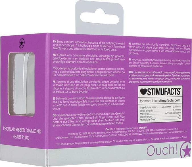 Produktbild Ouch! Regular Ribbed Diamond Heart Plug