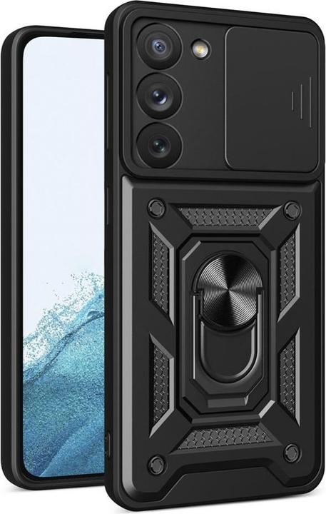 Image du produit Hurtel Hybrid Armor Camshield Housse pour Samsung Galaxy S23 Housse blindée avec cache caméra noir (Samsung Galaxy S23)