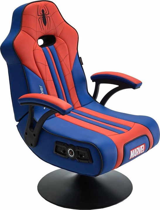 Actual product image X Rocker Fauteuil à piédestal Audio 2.1 Elite Marvel officiel Spider-Man
