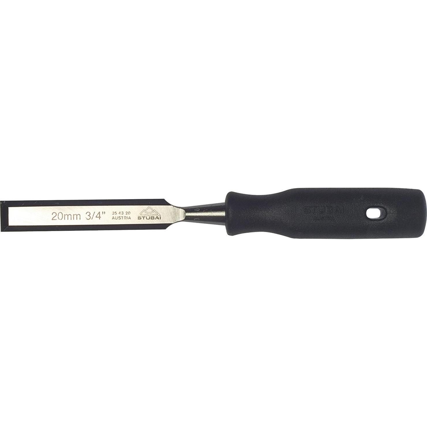 Stubai, Beitel + Handhobel, Stemmeisen Stechbeitel Holzwerkzeug mit schwarzem PP-Heft Breite 16 mm (16 mm)