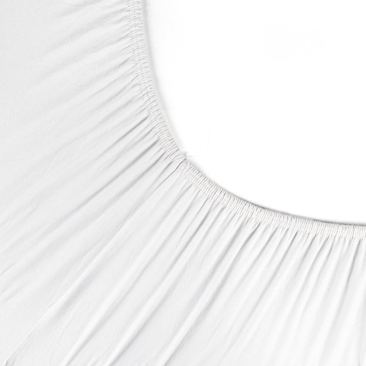 Actual product image Eurofirany Jersey -sheet with 240x200 cm elastic cotton white colour 190 g/m2 Eurofirana Premium (240 x 220 cm)
