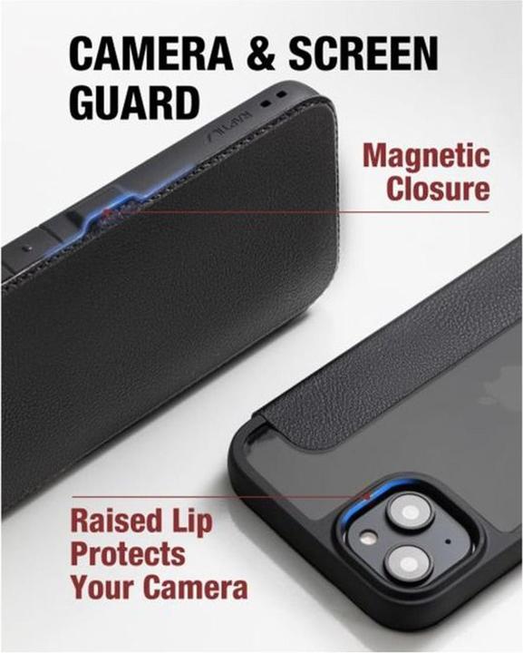 Actual product image X-Doria Raptic Urban Folio Case for iPhone 14 Plus Black Flip Cover (Apple iPhone 14 Plus)