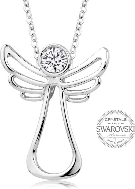 Actual product image Levien Guardian Angel Clear Crystal Necklace (L)