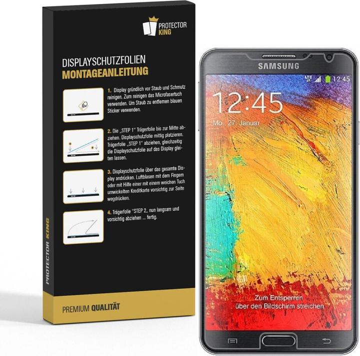 Actual product image Protectorking 3x Displayschutzfolie matt Anti-Reflex entspiegelt (3 Piece, Samsung Galaxy Note 3 Neo)