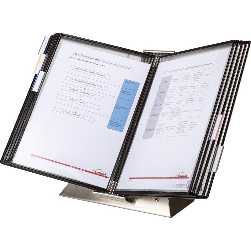 Tarifold, Informationsschild, Sichttafelsystem Tischelement Sterifold Edelstahl