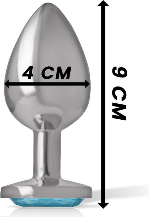 Produktbild Intense Analplug Metall Aluminium Herz N Blau Grösse L