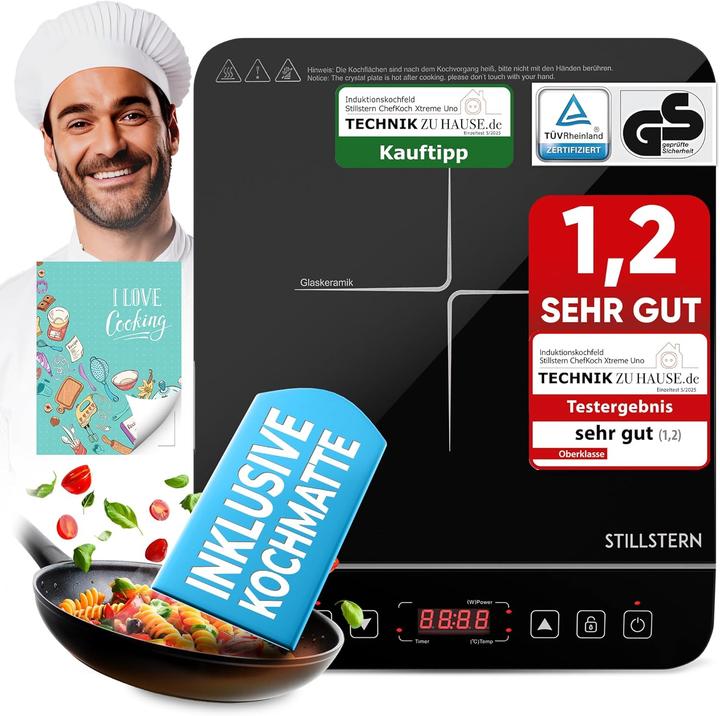 Produktbild Stillstern Induktionskochplatte mit Timer und Booster-Modus
